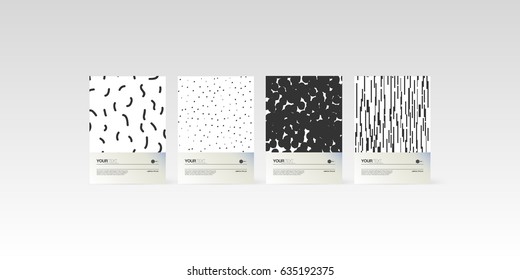 Abstract minimal pattern flyer layout design set 
Eps 10 stock vector illustration 