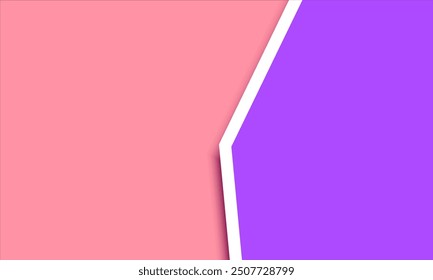 Abstract minimal pink background. pink and blue pastel paper color for texture background. Clean sheet of pink paper overlays with purple colored paper. Geometric paper collage. cover page design
