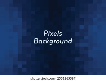 Gradiente de fondo abstracto mínimo del arte del pixel de la Plantilla azul de la ilustración para el cartel del Anuncio del wab
