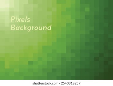 abstrakte minimale Pixel Hintergrund grüne Farbverlauf-Vektorgrafik-Vorlage für digitale Kunst