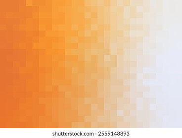 abstract minimal pixel background in orange gradient illustration template for poster web banner