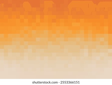 Fondo abstracto de pixelart mínimo en tonos de Plantilla de ilustración naranja para Anuncio de Web de póster