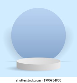 Abstract minimal product display presentation in blue background ,podium display minimal, illustration 3d Vector EPS 10