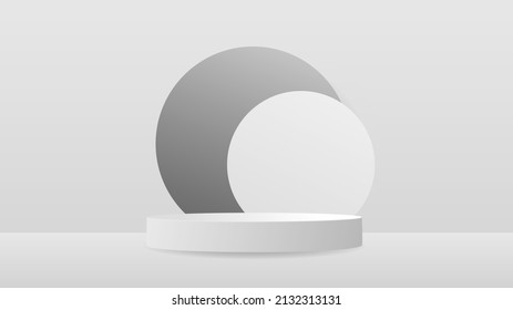 Abstract minimal product display presentation in white background ,podium display minimal, illustration 3d Vector EPS 10