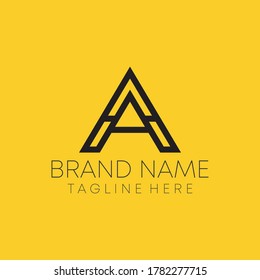abstract minimal real estate a letter logo design vector. a letter ui icon. 
