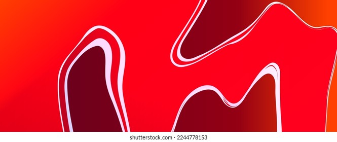 Abstract Minimal red geometric background. Dynamic shapes composition. Vector illustration
