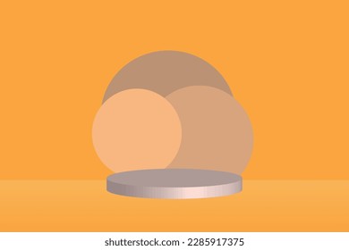 Abstract minimal scene with Cylinder Podium. Stage Mockup Showcase for Product, Banner, Sale, Presentation, Cosmetic, and Discount. 3D vector