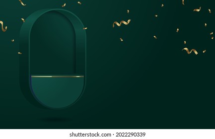 Abstract minimal scene with geometric forms