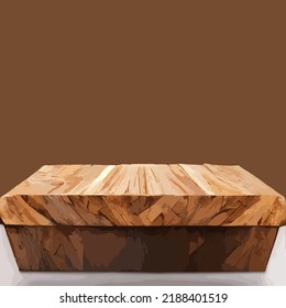Abstract minimal ,scene with geometric, forms,. wood podium  background with leaves, product presentation, mock up, show cosmetic product display, Podium, stage pedestal or platform. 3d