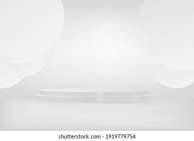 Abstract minimal scene with podium. Product presentation. Vector mock up