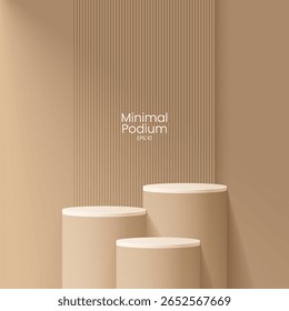Abstrato cena mínima. Pódio mínimo com base de material macio. Palcos de pódio macio e plataforma de vitrine de produto com capas e dourado em forma redonda e quadrada. 