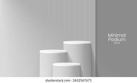 Abstrato cena mínima. Pódio mínimo com base de material macio. Palcos de pódio macio e plataforma de vitrine de produto com capas e dourado em forma redonda e quadrada. 