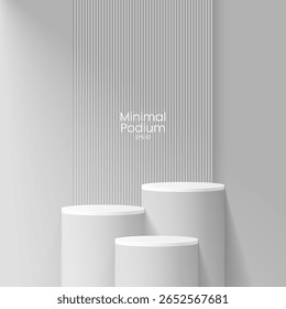 Abstrato cena mínima. Pódio mínimo com base de material macio. Palcos de pódio macio e plataforma de vitrine de produto com capas e dourado em forma redonda e quadrada. 