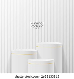 Abstrato cena mínima. Pódio mínimo com base de material macio. Palcos de pódio macio e plataforma de vitrine de produto com capas e dourado em forma redonda e quadrada. 