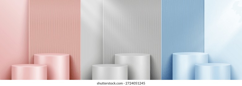 Abstrato cena mínima. Pódio mínimo com base de material macio. Palcos de pódio macio e forma de plataforma de vitrine de produto. 