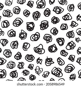 Abstract minimal seamless pattern of chaos Vector illustration