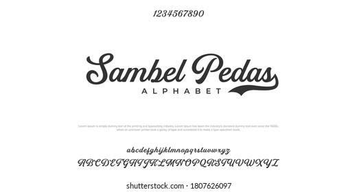 Abstract minimal Serif alphabet fonts. Typography technology vector illustration