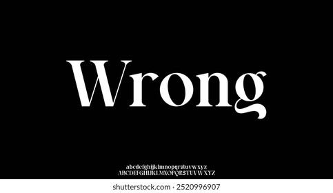 Abstract minimal Serif alphabet fonts. Typography technology vector illustration