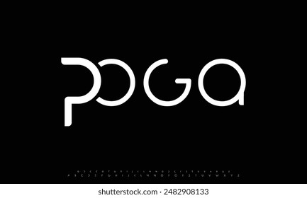 Abstract minimal shape alphabet fonts. Typography vintage vector illustration