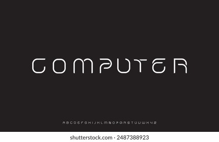 Abstract minimal shape alphabet fonts. Typography vintage vector illustration