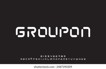 Abstract minimal shape alphabet fonts. Typography vintage vector illustration