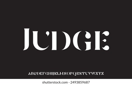 Abstract minimal shape alphabet fonts. Typography vintage vector illustration