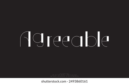 Abstract minimal shape alphabet fonts. Typography vintage vector illustration
