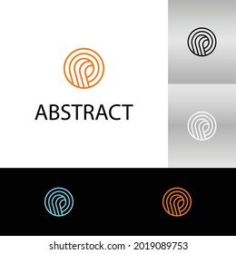 Abstract and minimal shape logo design template, corporate and luxury logo design
