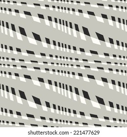 Abstract minimal shapes old film strip motif seamless pattern. Vector.