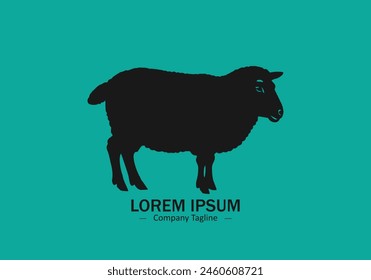 abstract and minimal sheep logo