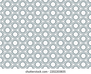 abstract minimal simple blue circles dots on white seamless pattern for background, texture, textiles, wallpaper, banner, label, cover, frame, template etc. vector design