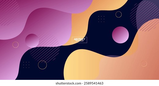 Abstract minimal soft purple and yellow diagonal light wave shape pattern background. Vector eps10
