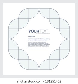 Abstract minimal square format poster design with your text  Eps 10 stock vector illustration 
