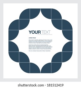 Abstract minimal square format poster design with your text  Eps 10 stock vector illustration 