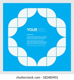 Abstract minimal square format poster design with your text  Eps 10 stock vector illustration