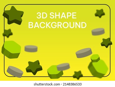 Resumen de esferas 3d estrella mínima sobre fondo amarillo