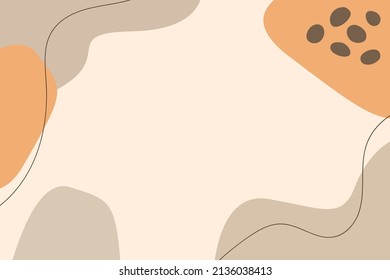 Abstract Minimal Style Background. Organic Shape Wallpaper. Pastel Texture. Graphic Banner.