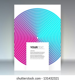 Abstract minimal style flyer / poster design template vector