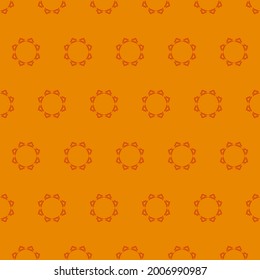 Abstract minimal sun patterns on orange background, Abstract vector wallpaper, Seamless pattern background.