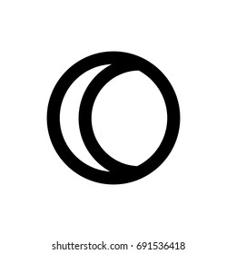 Abstract minimal symbol inscribed in a circle. For icon, logo or tattoo. Stock vector,
