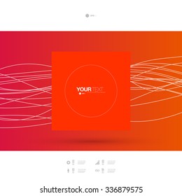 Abstract minimal text box design with your text and web icons 
Eps 10 stock vector illustration 