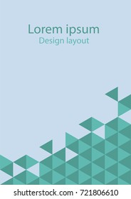 Abstract minimal triangle geometric template A4. Business vector for magazine, presentation 