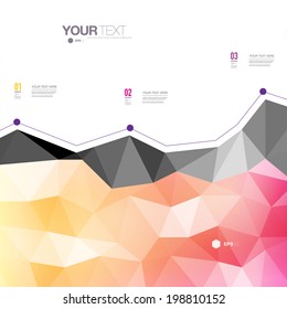 Abstract minimal triangles design, numbers and your text  can be used for workflow layout, number options, web design.  Eps 10 stock vector illustration