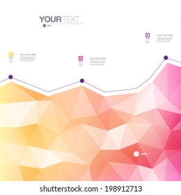 Abstract minimal triangles design, numbers and your text  can be used for workflow layout, number options, web design.  Eps 10 stock vector illustration
