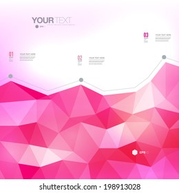 Abstract minimal triangles design, numbers and your text  can be used for workflow layout, number options, web design.  Eps 10 stock vector illustration