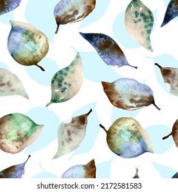 Resumen hoja tropical mínima, flor en un dibujo de una línea, acuarela formas sin fisuras. Ilustración vectorial moderna. Fondo botánico simple para cubiertas, carteles, plantillas, impresiones, diseño