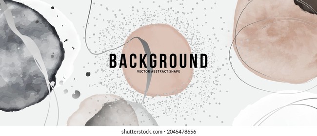 Abstract minimal universal artistic background templates. Wateercolor cirles banner, cover, invitation, banner, placard, brochure, poster, card, flyer