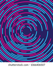 Abstract minimal vector background design. Modern neon purple blue circle lines and design template elements for your art, flyers, posters, covers, banners. Vector EPS 10