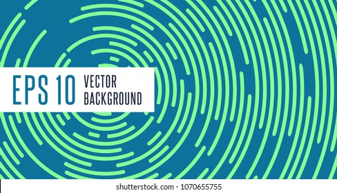 Abstract minimal vector background design with text template. Modern neon lime blue circle lines and design template elements for your art, flyers, posters, covers, banners. Vector EPS 10