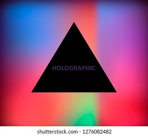 Abstract minimal vector background. Iridescent holographic texture with polarization effect.